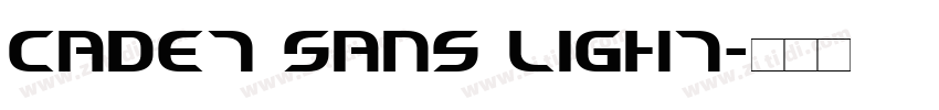 Cadet Sans Light字体转换
